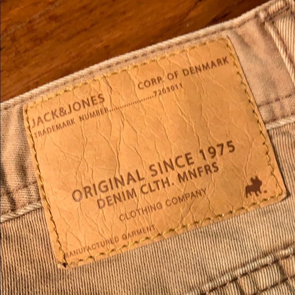 JACK & JONES  Tim Slim Fit 34/34 Tan Jeans (M-73) - Picture 5 of 8